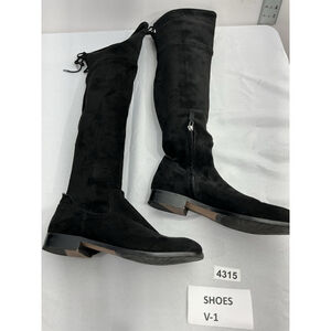 Womans Dolce Vita Otk Boots 8 Black Pull On 1/4 Zip Flat Heel